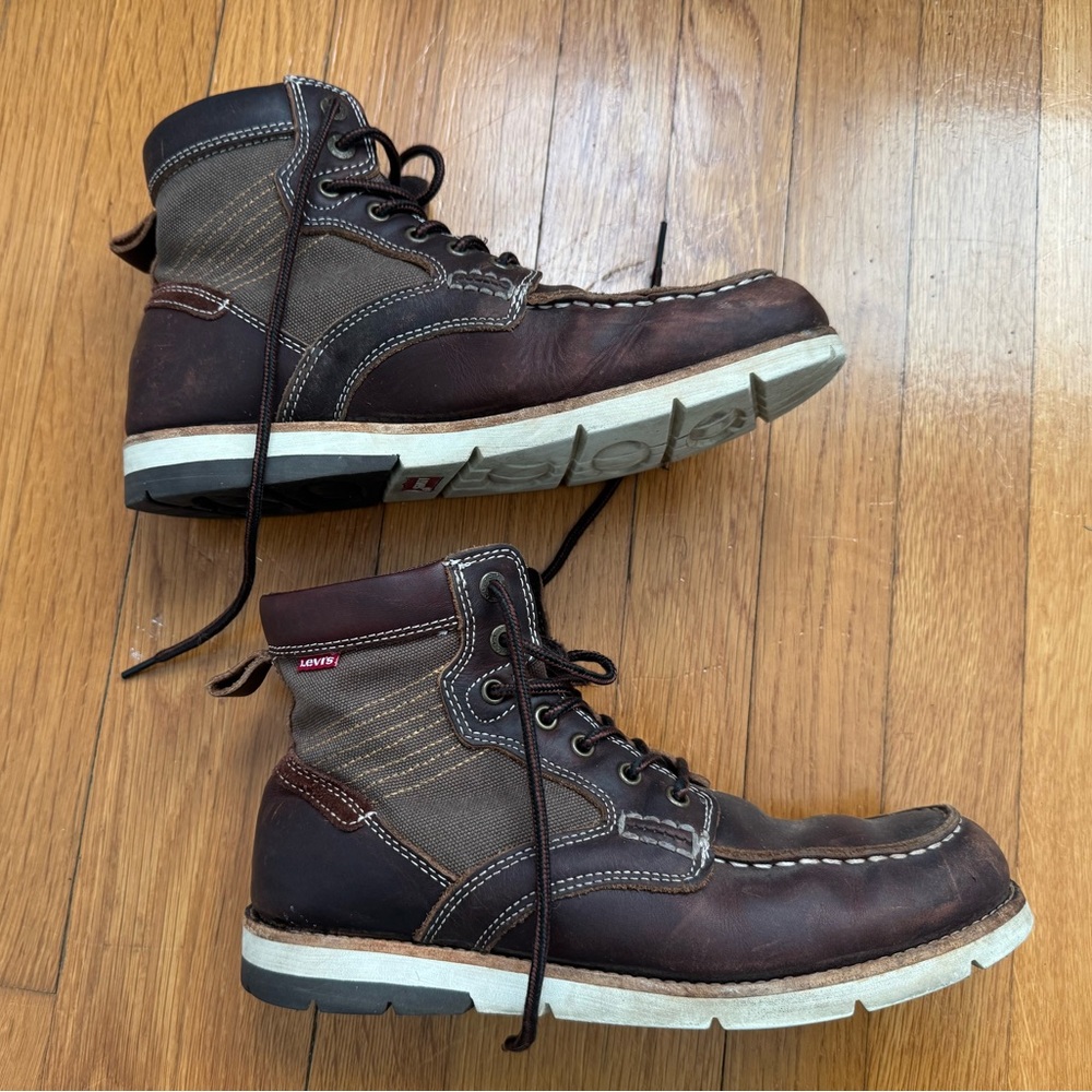 Levi's Men's Dark Brown Lace-Up Boots